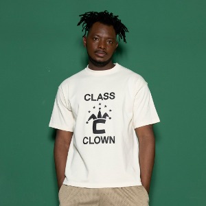 [Class Clown Golf] 클래스크로운 남녀공용 Clown&#039;s T-shirt 크로운스 티셔츠 Natural